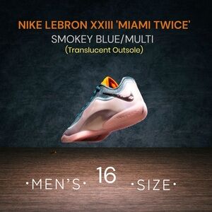 Nike LeBron XXIII 'Miami Edition' - Smokey Blue/Multi—Translucent Outsole
